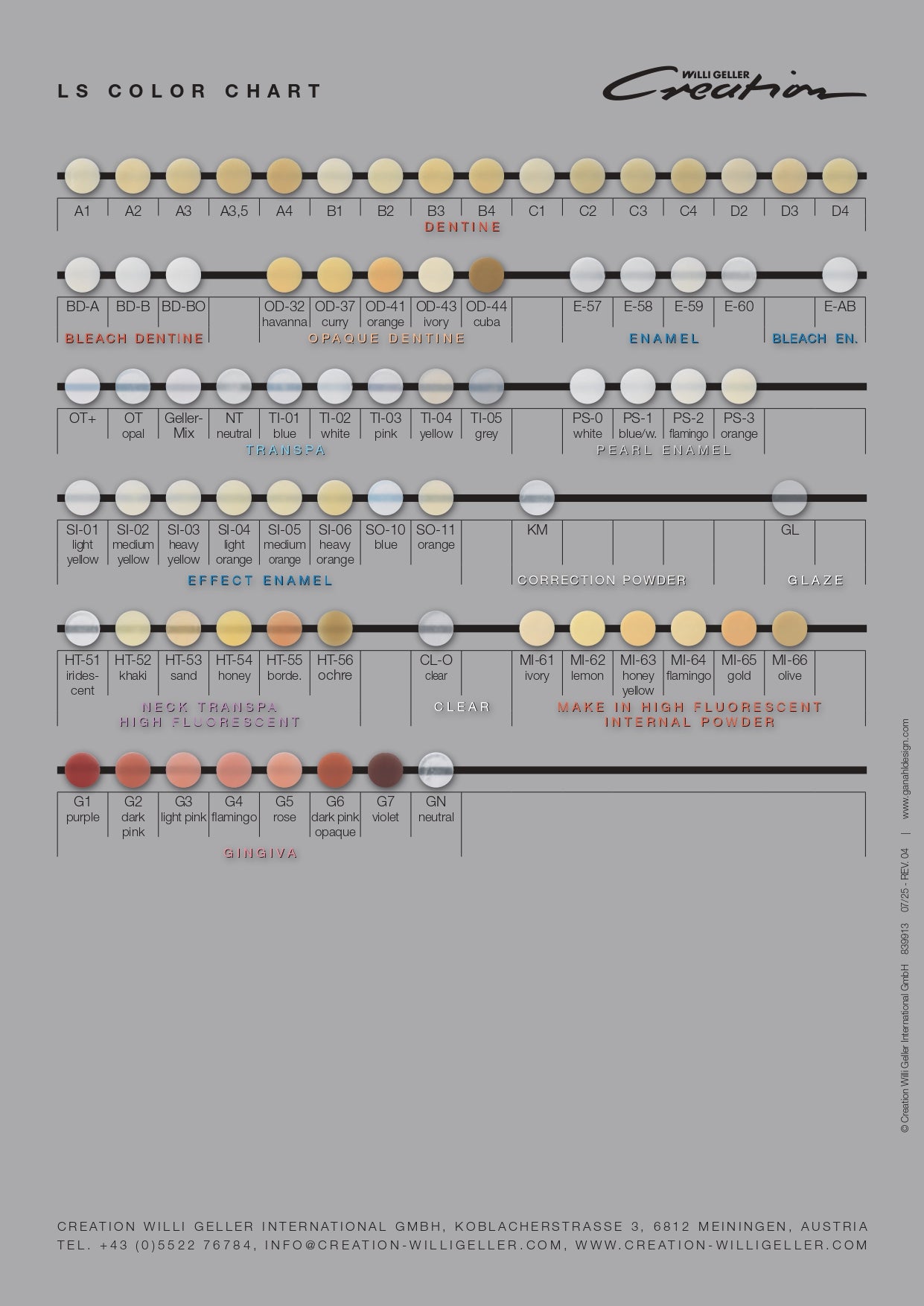 CC SHADE GUIDE HT-TI
