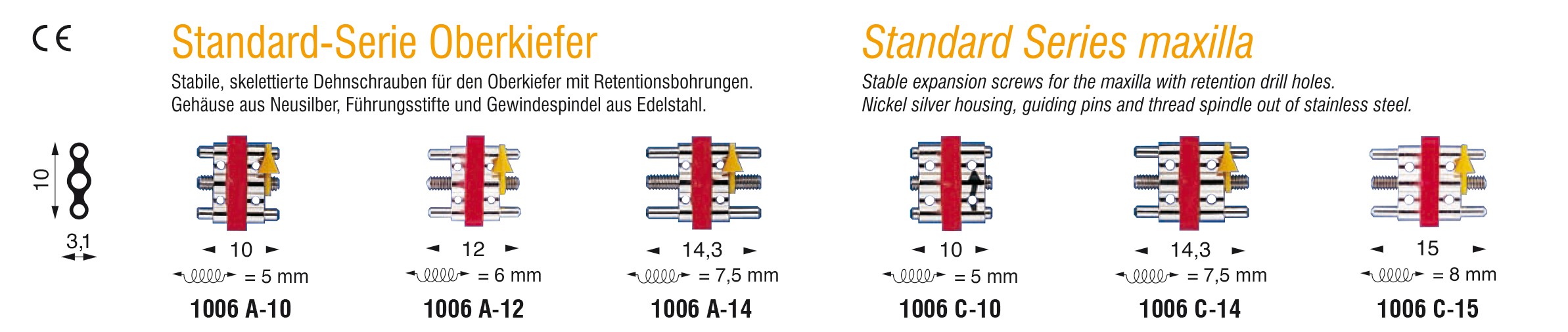 Standard Series Maxilla - Expansion Screws