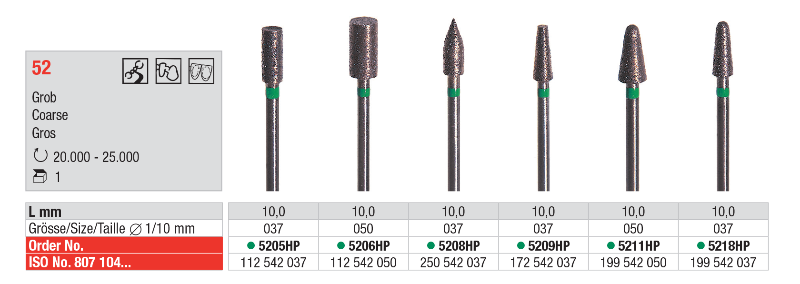 52 - Sintered Diamond Bur