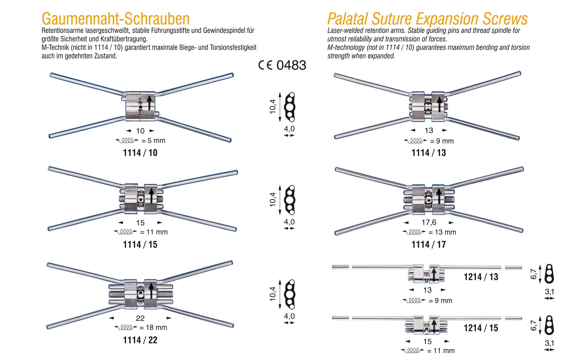 Palatal Suture Expansion Screw
